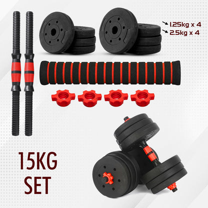 15/20/30/40 Kg Dumbbell Barbell Weight Set Pair Hand Weights Gym Fitness Workout - Top Beat Cart