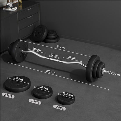 Barbell Weight Set 30Kg/25Kg/20Kg Barbell Adjustable Gym Weight for Home Fitness - Top Beat Cart