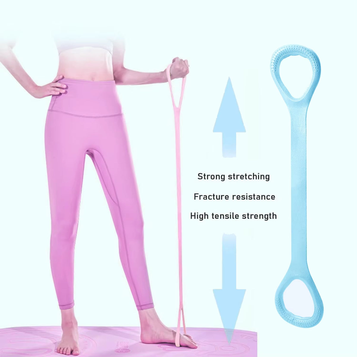 8 Fitness Workout Resistance Band Arm Back Shoulder Exercise Elastic Training Band Yoga Pilates Equipment - Top Beat Cart