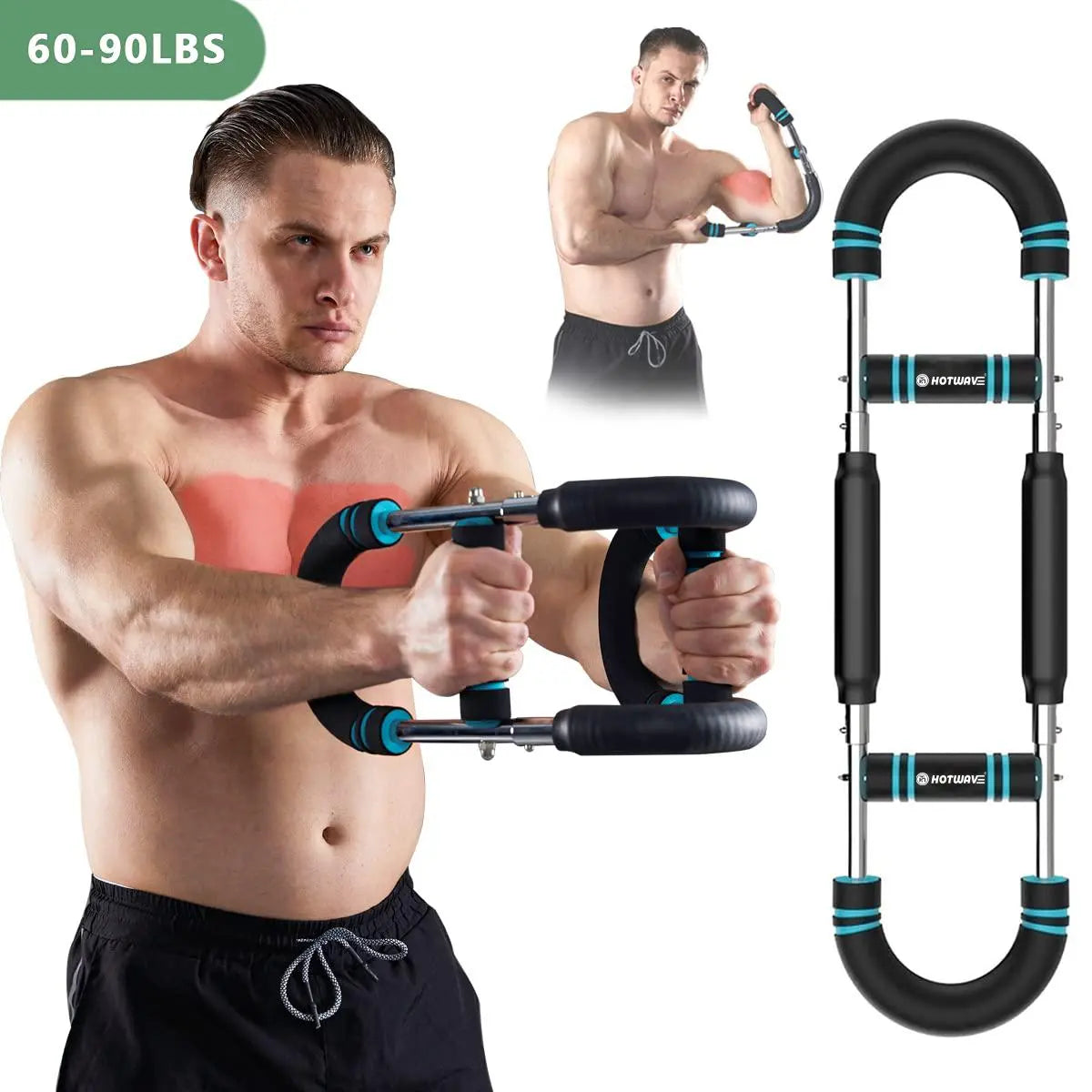 HOTWAVE Arm Trainer, Adjustable Chest Workout Equipment, Arm Trainer for Men, Chest Trainer for Men, Shoulder Muscle Training, Portable Spring Resistance Home Fitness Equipment Summervibes