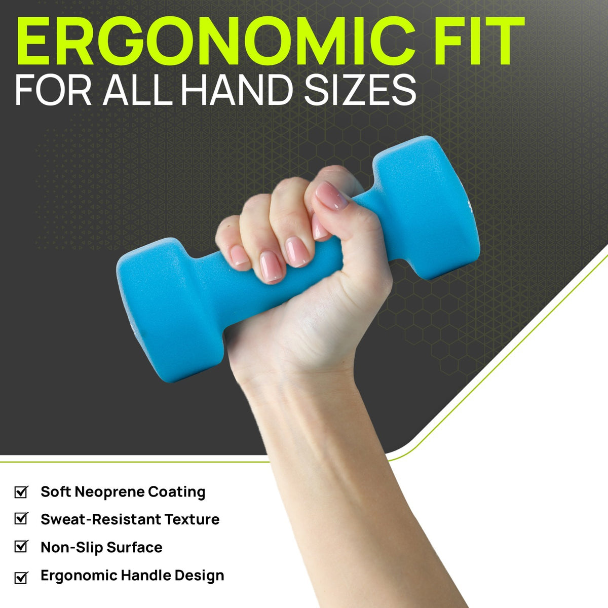 Neoprene Dumbbells Hand Weights Pair Exercise Iron Set Home Gym Fitness Aerobic - Top Beat Cart
