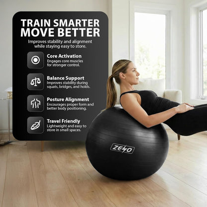 EXERCISE GYM BALL SWISS PILATES YOGA CORE TRAINING PREGNANCY BIRTHING ANTI-BURST - Top Beat Cart