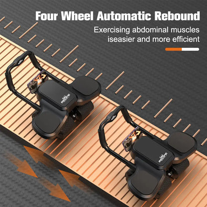 Abdominal Exercise Machine Ab Roller 4-Wheels with Elbow Support Automatic Rebound Abdominal Wheel Abs Workout Equipment for Core Workout Deals for You Summervibes