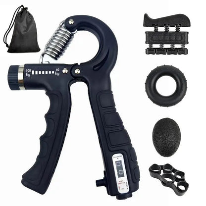 Hand Grip Strengthener Kit 5 Pack Forearm Grip Adjustable Resistance Hand Gripper, Gripper ,Overhand Grip, Forearm Veins,Finger Exerciser, Finger Stretcher,Grip Ring Stress Relief Grip Ball for Athletes, Boyfriend Gift Summervibes