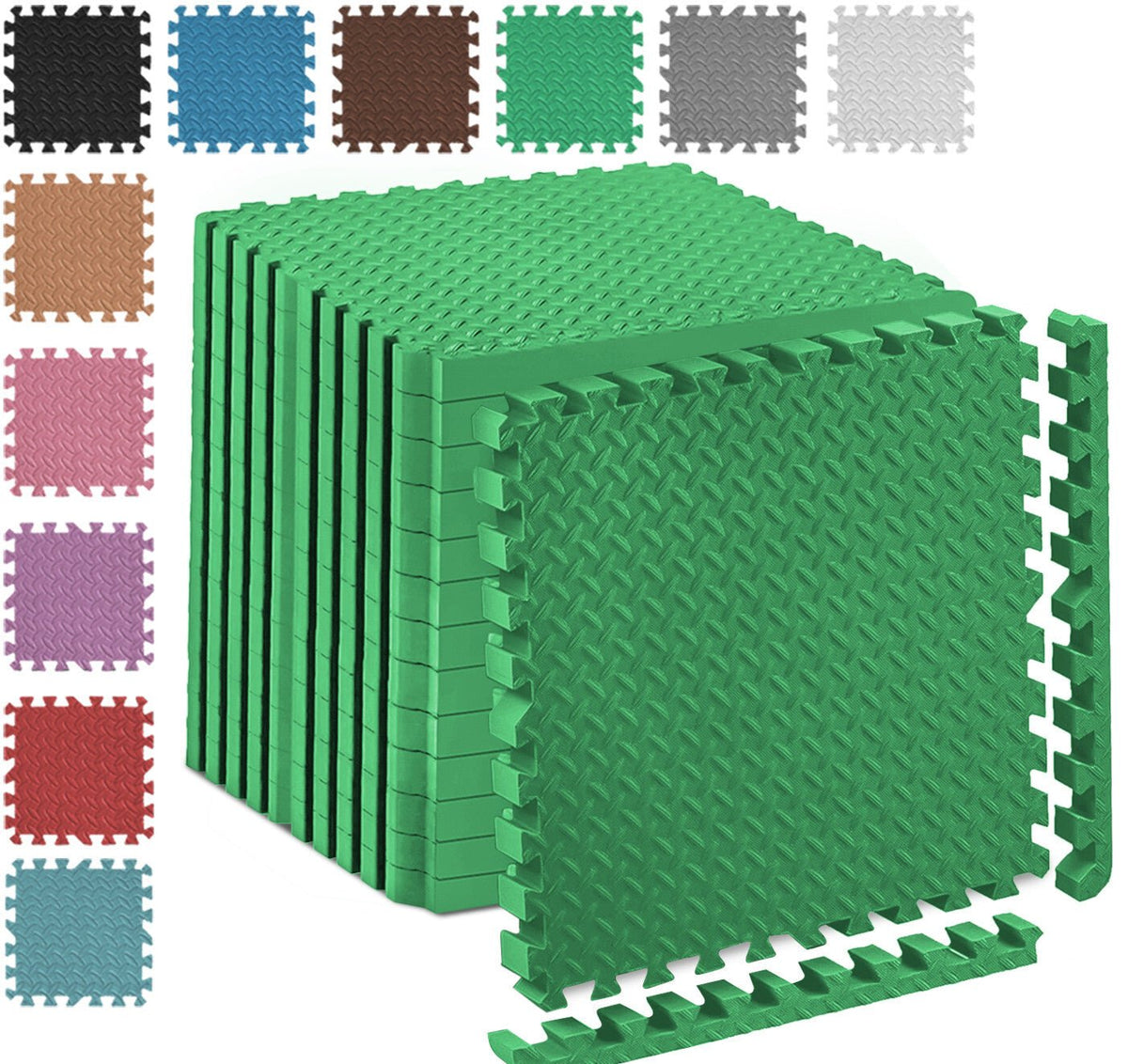EVA INTERLOCKING FLOOR MATS SOFT FOAM GYM FLOORING MAT YOGA TILES 25 MM 60X60Cm - Top Beat Cart