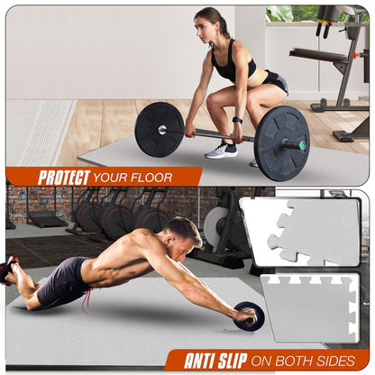 EVA INTERLOCKING FLOOR MATS SOFT FOAM GYM FLOORING MAT YOGA TILES 25 MM 60X60Cm - Top Beat Cart