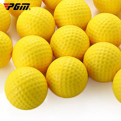 10Pcs Yellow PU Foam Golf Balls Sponge Elastic Indoor Outdoor Practice Training