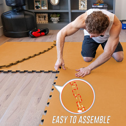 EVA INTERLOCKING FLOOR MATS SOFT FOAM GYM FLOORING MAT YOGA TILES 25 MM 60X60Cm - Top Beat Cart