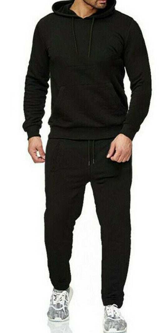 New Mens Pullover Tracksuit Hoodie Jogging Bottoms Set Stretch Sweater Jogger - Top Beat Cart