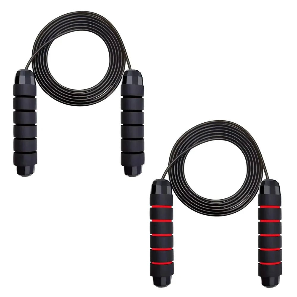 With Ball Bearings Adjustable Tangle-Free Speed Wire Jump Rope Workout with Foam Handles for Fitness Home Workouts and Slim Body - Top Beat Cart