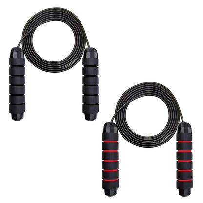 With Ball Bearings Adjustable Tangle-Free Speed Wire Jump Rope Workout with Foam Handles for Fitness Home Workouts and Slim Body - Top Beat Cart