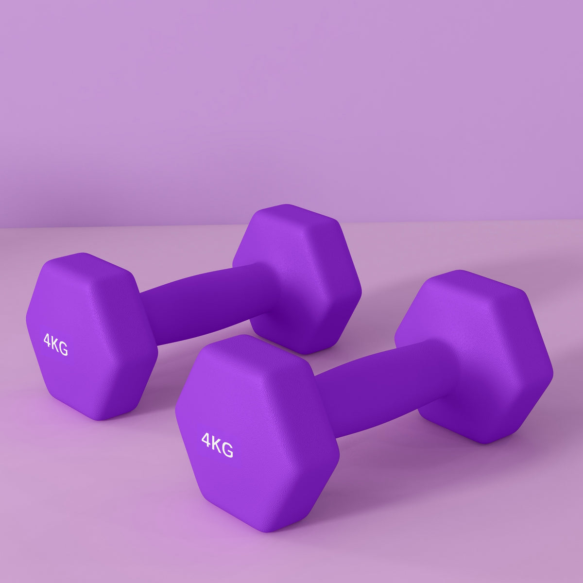 Set of 6 Dumbbells, Hexagonal Weights Pair, 2 X 3Kg, 2 X 4Kg, 2 X 5Kg - Top Beat Cart
